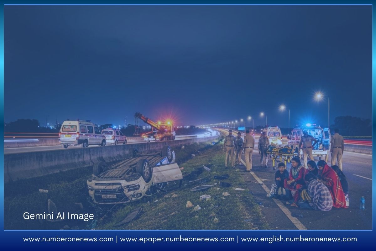 Two people were killed and five injured in a high-speed car accident on Hyderabad’s ORR near Pocharam.